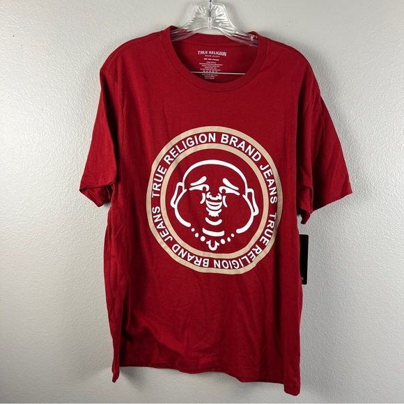 True Religion Buddha Puff Print Crew Tee (Online Exclusive) Style# 108011 - sz L - Picture 2 of 14